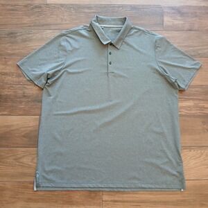 Adidas Polo Mens 2XL XXL Grey Golf Performance Hybrid‎ Stretch Active Flex